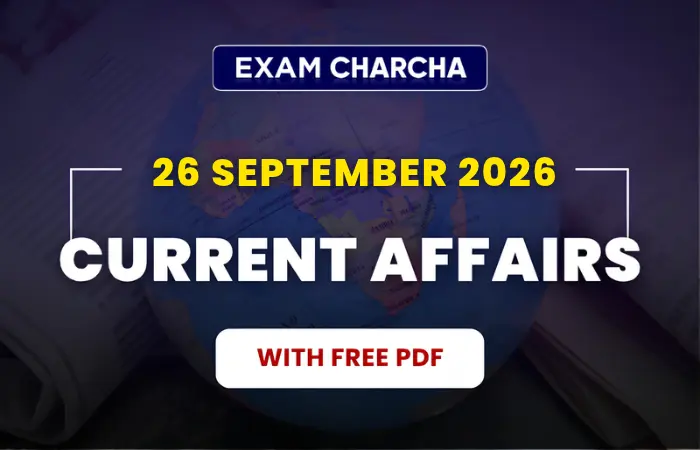 September 26 Current Affairs 2026